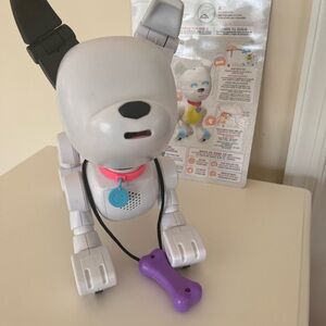 Interactive Robot Dog Toy - White and Purple